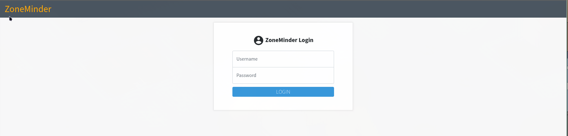 Showing login dashboard