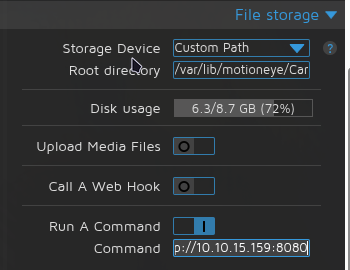 Showing FileStorage Panel