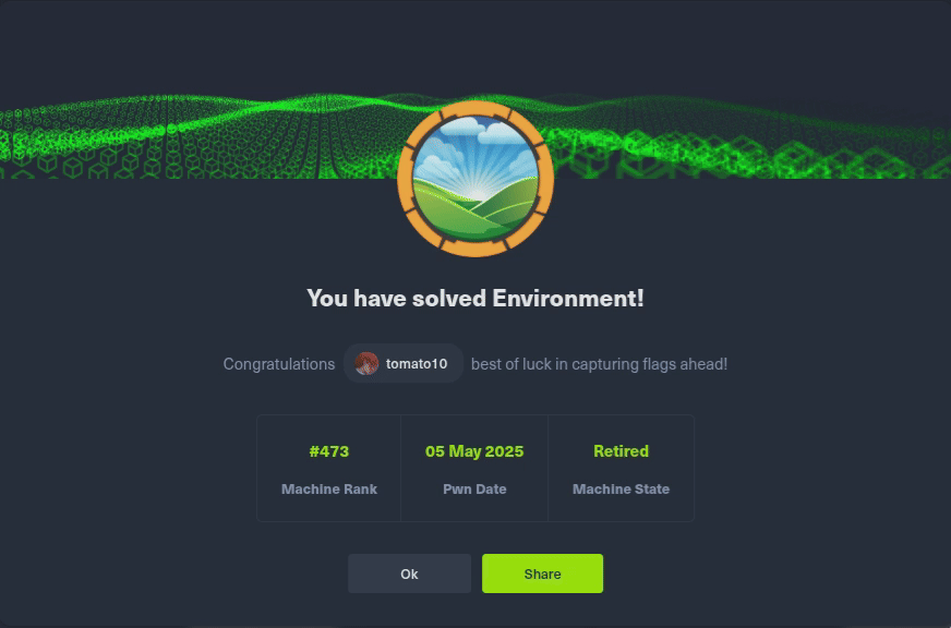 Environment, Medium Linux machine cover