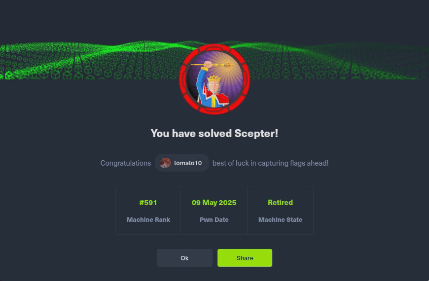 Scepter, Hard Windows machine cover